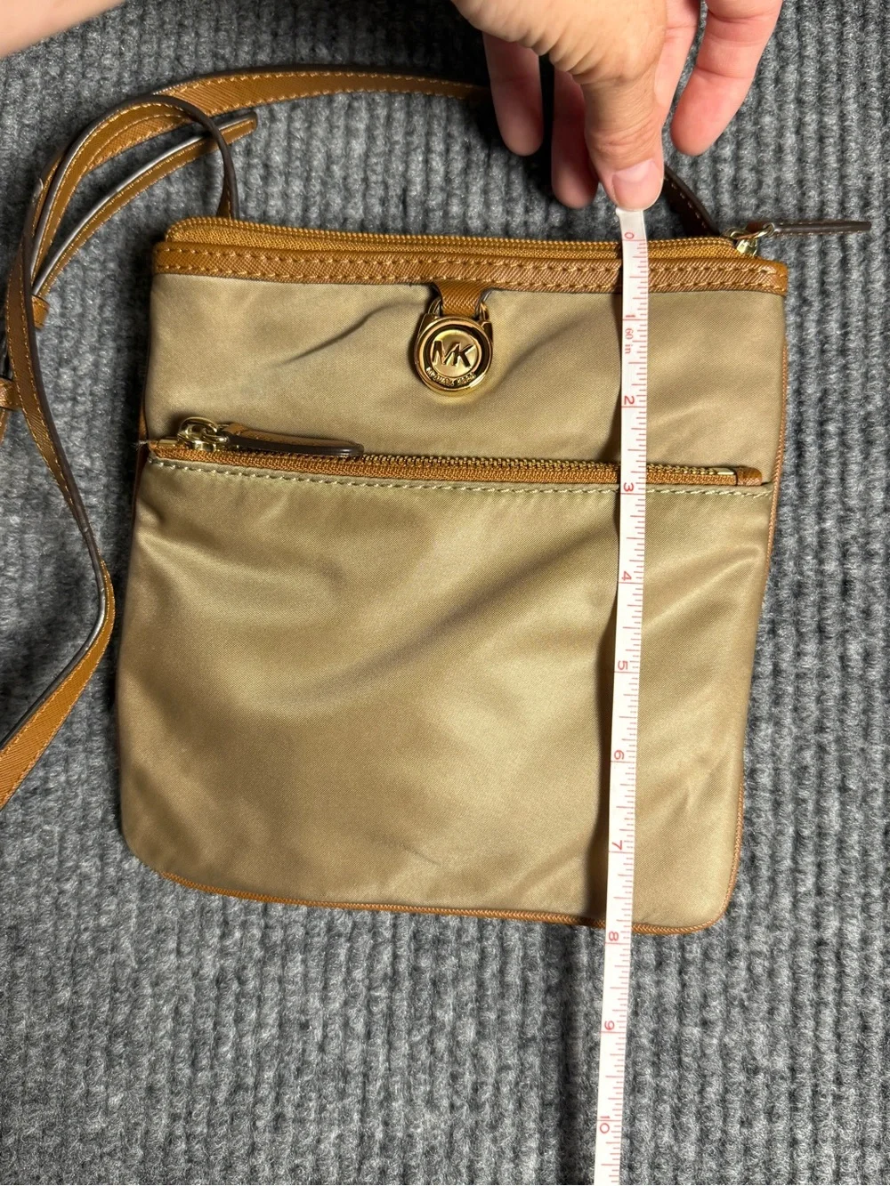 Michael Kors Kempton Crossbody Nylon Zip Pouch with Gold Tone Hardware